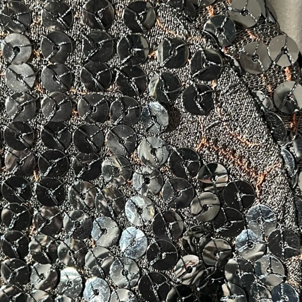 Pat Sandler vintage 1960's 70's long black sequin gown - Picture 13 of 15